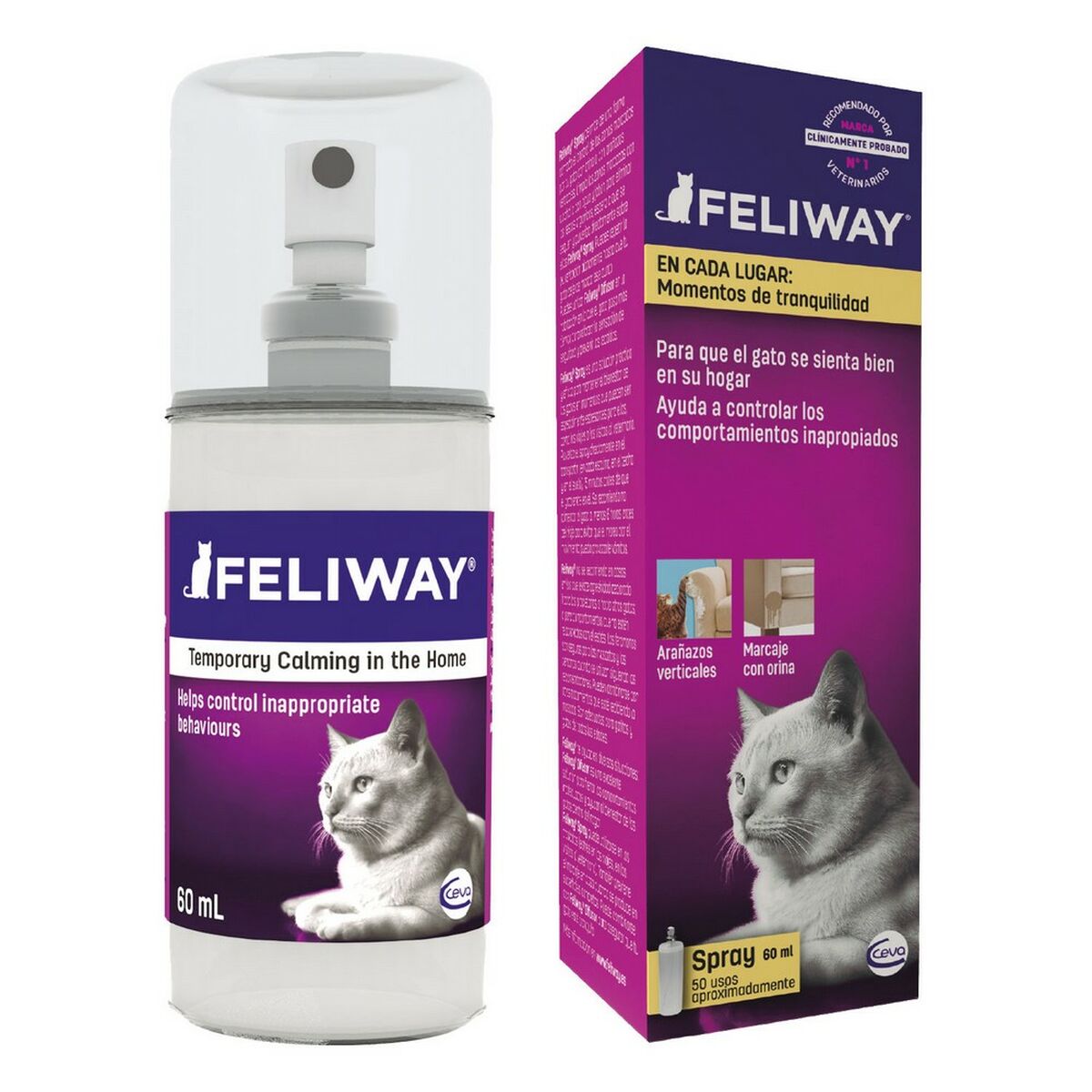 Ceva Geurverwijderaar Ceva Feliway Verzachtend Kat 60 Ml