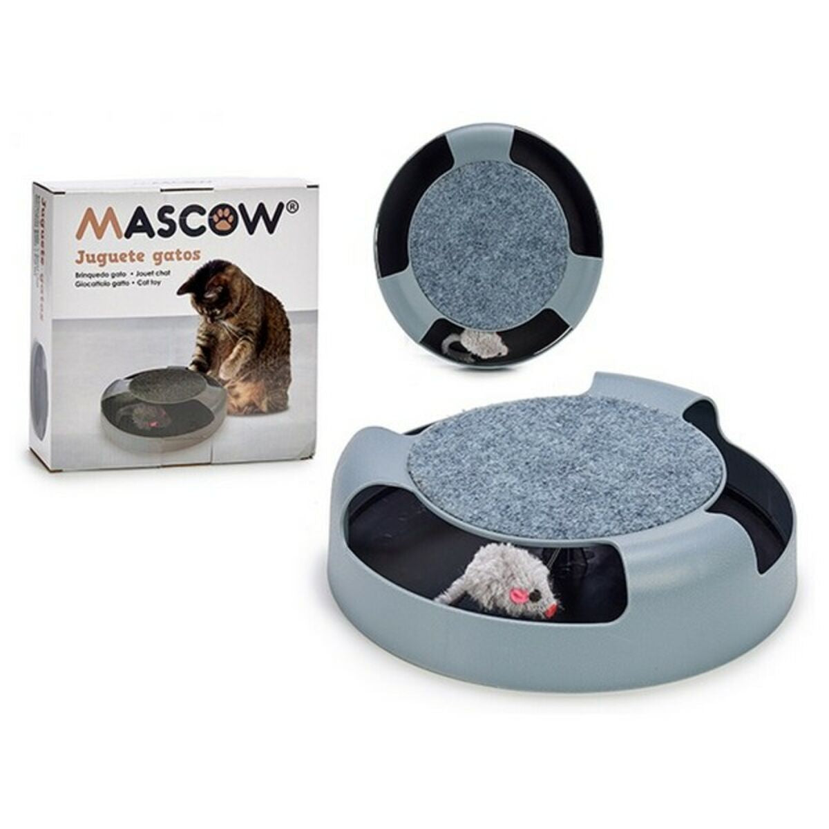 Mascow Kattenspeeltje Muis Rueda Grijs Polypropyleen 25 X 6,5 X 25 Cm