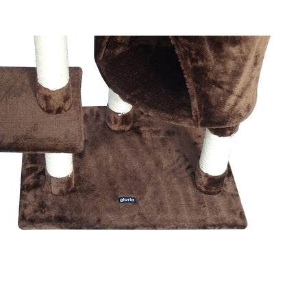 Gloria Krabpaal Voor Katten Gloria 55 X 40 X 120 Cm Bruin Hout Papier Sisal