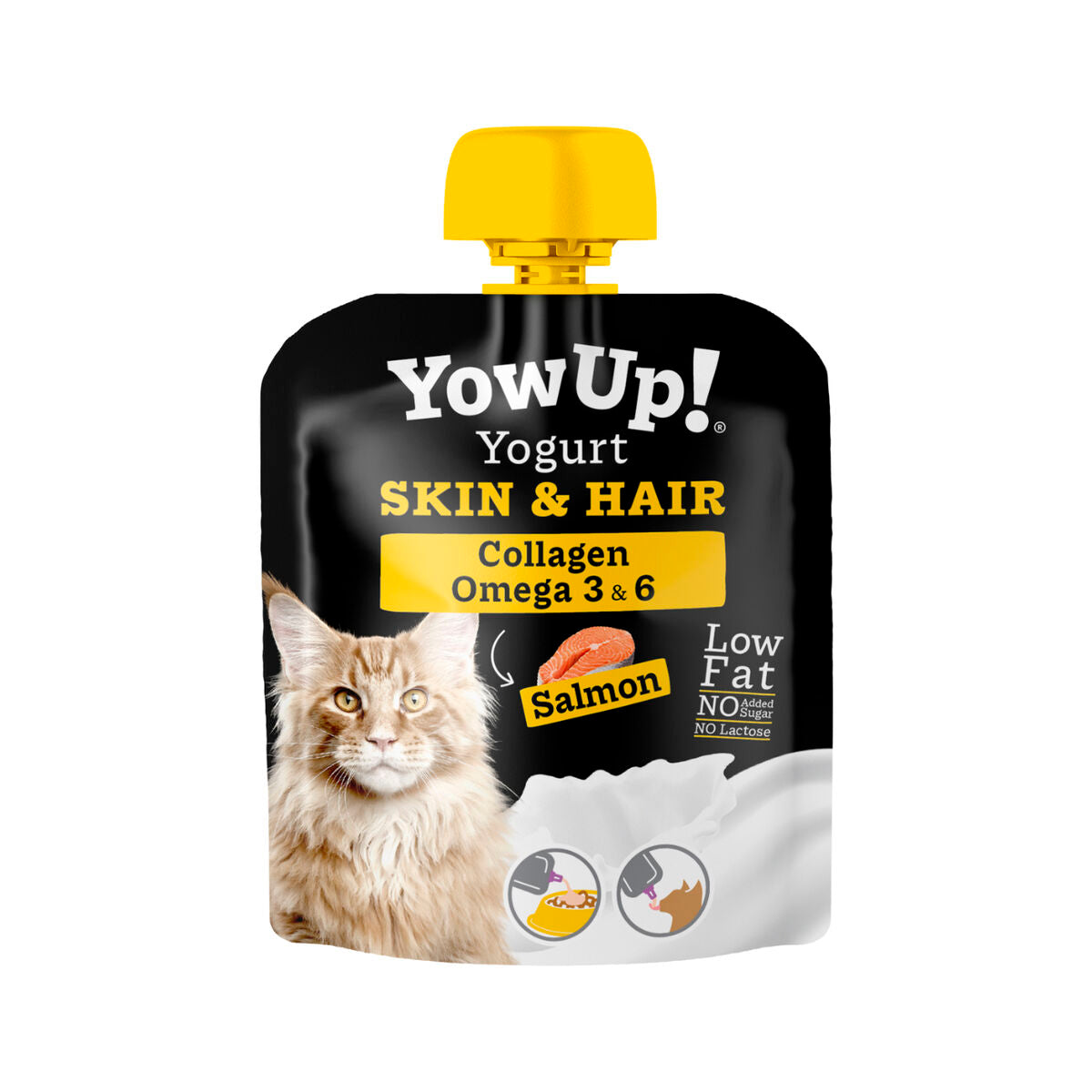 Yowup Kattenvoer Yowup Skin & Hair Zalm 3 Stuks