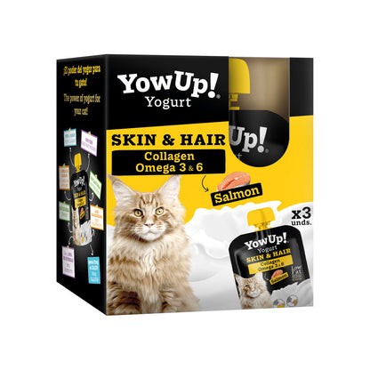 Yowup Kattenvoer Yowup Skin & Hair Zalm 3 Stuks